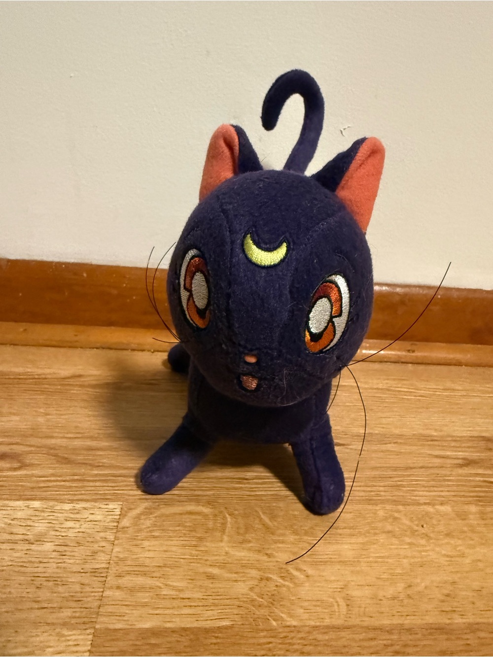 Sailor Moon Plush Luna Purple Cat Laying Kawaii Toy Stuffed Japan Anime